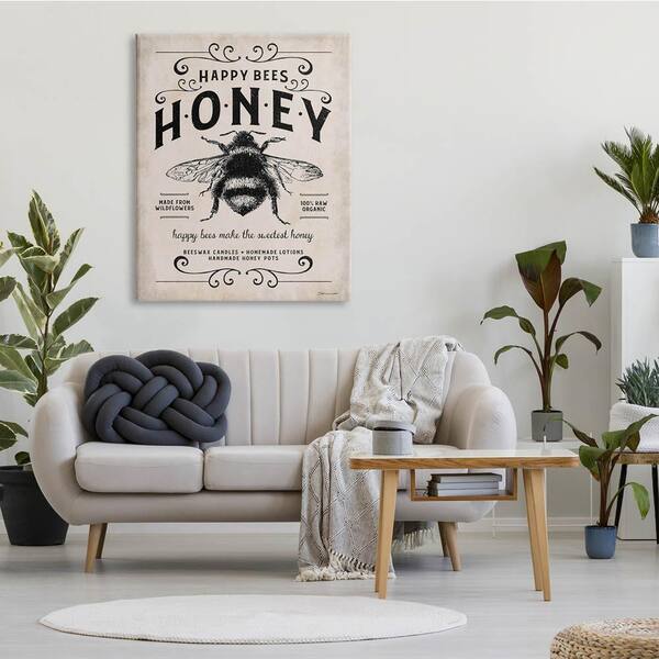 Rustic Bee Wall Art Farmhouse Honey Decor Canvas Prints Painting