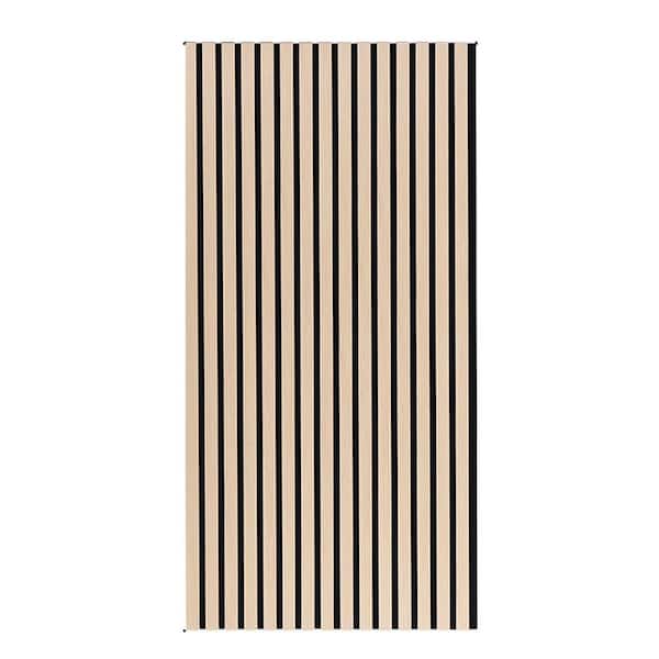 Natural Oak Wood Slat Wall Panels, 4-Pack Acoustic Paneling for Home Office and Studio, 48 in. L x 24 in. W