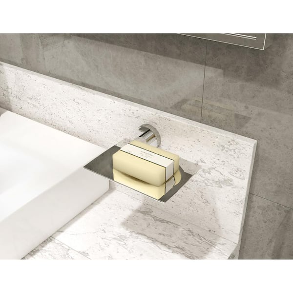 Bath Bliss Gel Suction Soap Dish in Chrome - Shower-mounted Soap Dish with  No Tools Required Installation in the Soap Dishes department at