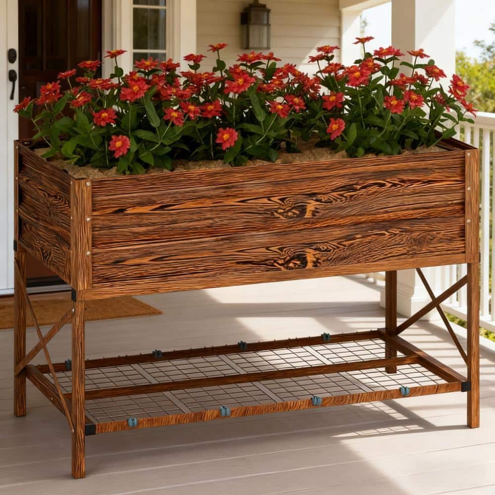 Gardening Bed,Metal Planter Box,Galvanized Raised Garden Bed,with Legs,Storage Shelf and Bed Liner price history on PriceWatchPro