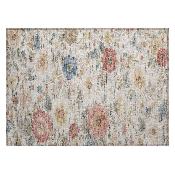Chantille Machine Washable Indoor/Outdoor Abstract ACN2943 Ivory 2 ft. x 3 ft. Accent Rug