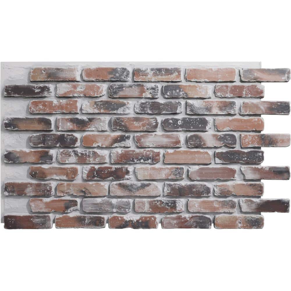 Ekena Millwork Everstone Aged Brick 27 in. x 46.875 in. Urethane ...