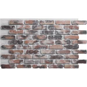 StoneCraft Aged Brick 27 in. x 46.875 in. Urethane Composite Faux Brick Panel Siding in Farmhouse