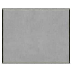 Theo Black Silver Narrow 41 in. x 33 in. Framed Magnetic Board