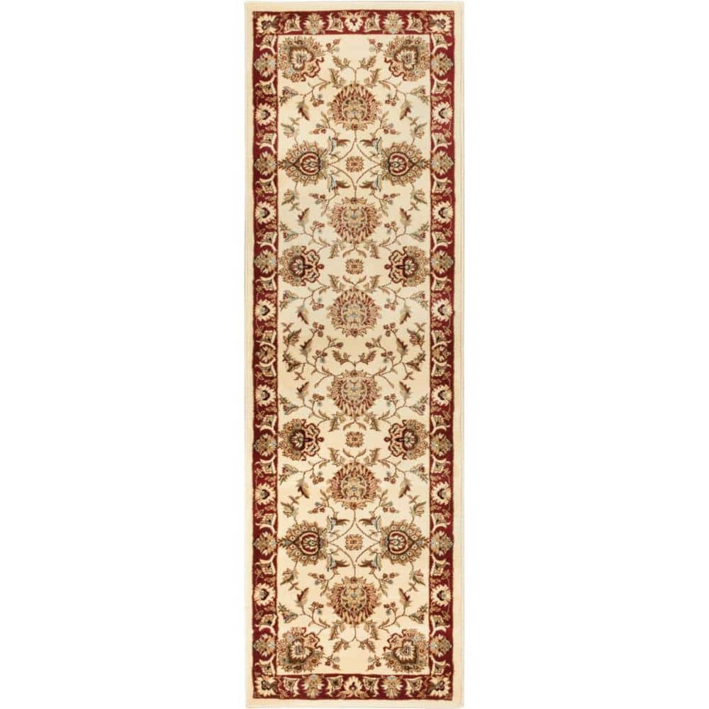 Well Woven Timeless Abbasi Ivory 3 ft. x 12 ft. Traditional Runner Rug ...