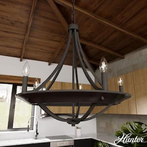 Perch Point 5-Light Noble Bronze Candlestick Chandelier