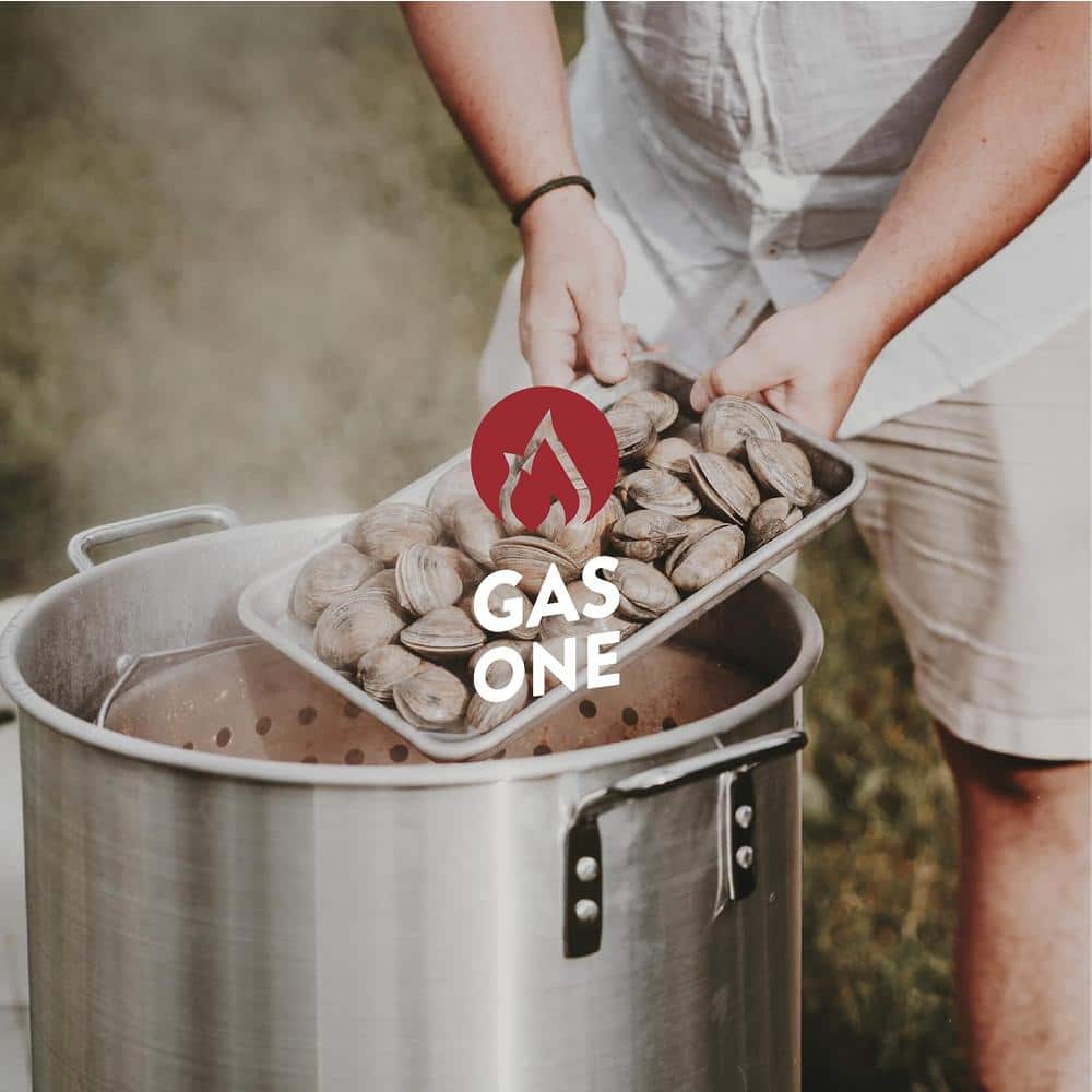Heavy Duty Aluminum and Steel Seafood Boil Kit with Propane Burner