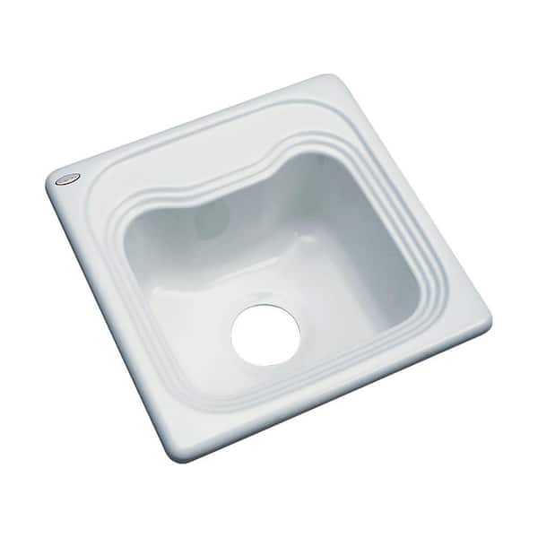 Thermocast Oxford Silver Acrylic 16 in. Drop-in Bar Sink
