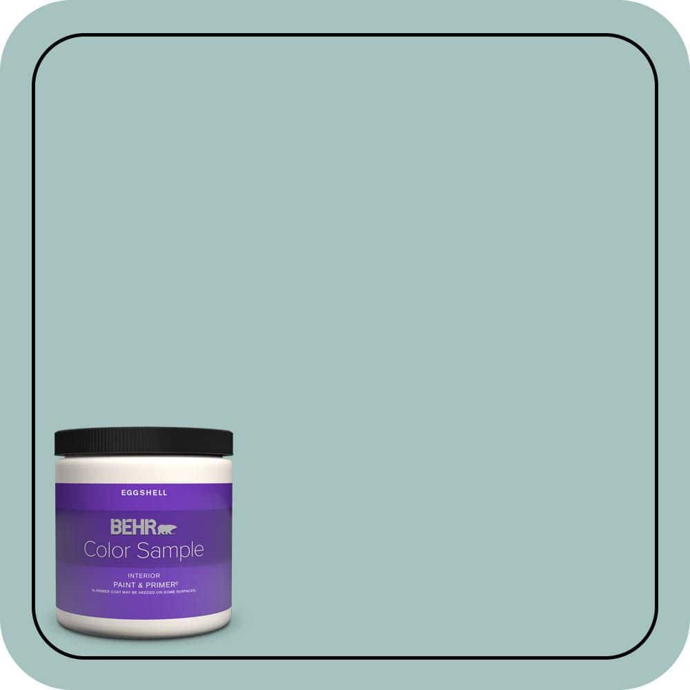 8 oz. #T17-08 Polished Aqua Eggshell Enamel Interior Paint & Primer Color Sample price history on PriceWatchPro