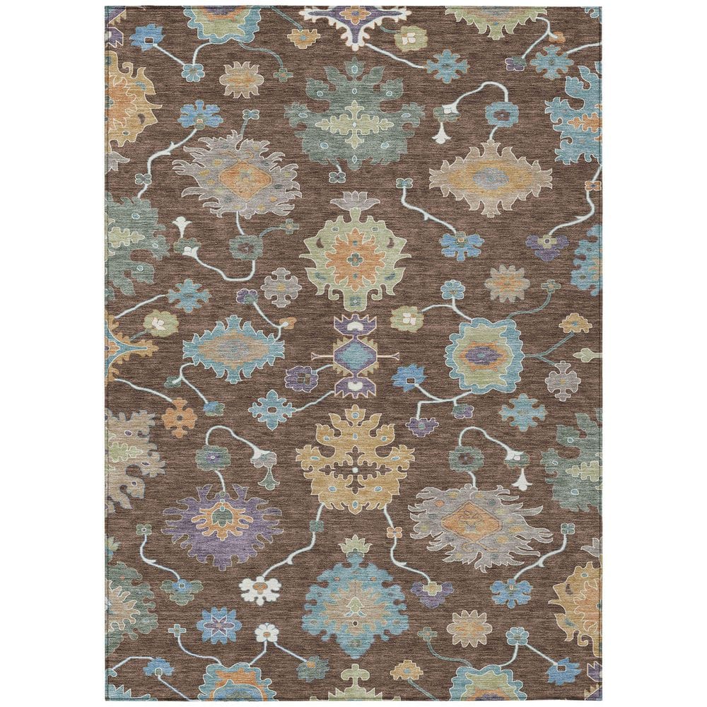 Chantille Machine Washable Indoor/Outdoor Abstract ACN2532 Chocolate 5 ft. x 7 ft. 6 in. Area Rug price history on PriceWatchPro