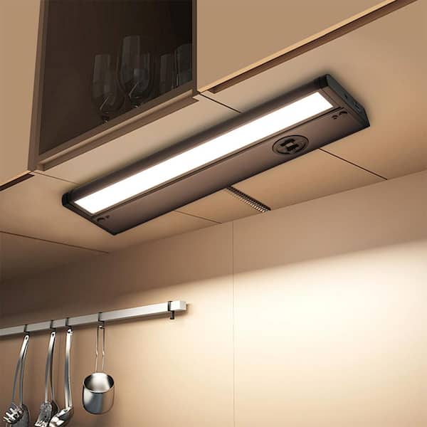 18 in. Hardwired Bronze Selectable 3000K/3500K/4000K Dimmable Integrated LED Under Cabinet Light (4-Pack)