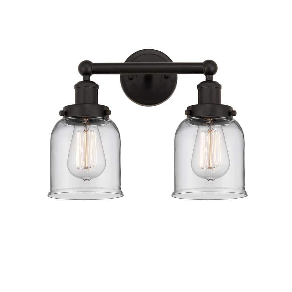 Bell 15.5 in. 2 Light Oil Rubbed Bronze, Clear Vanity Light with Clear Glass Shade price history on PriceWatchPro
