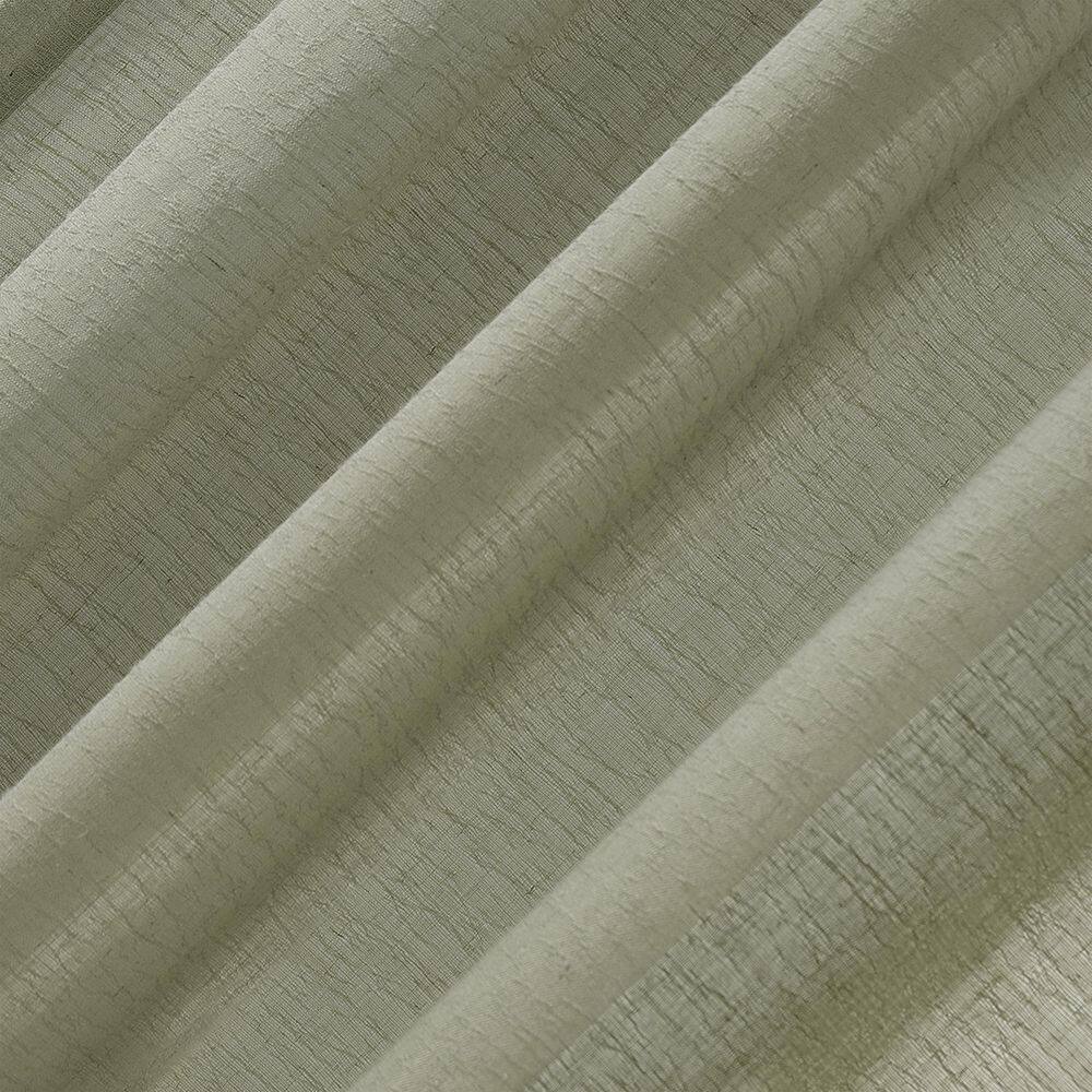 Celadon Green Sheer Linen Blend Rod Pocket Curtain Panel