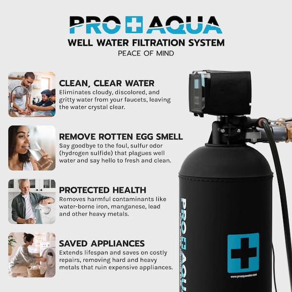 PRO+AQUA Pro-Well Single-Stage 10-GPM Mechanical Filtration Whole House Water Filtration System
