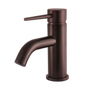 New York Single-Handle Single Hole Bathroom Faucet with Push Pop-Up in Oil Rubbed Bronze