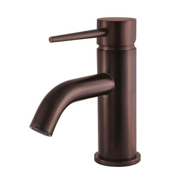 Kingston Brass New York Single-Handle Single Hole Bathroom Faucet with Push Pop-Up in Oil Rubbed Bronze