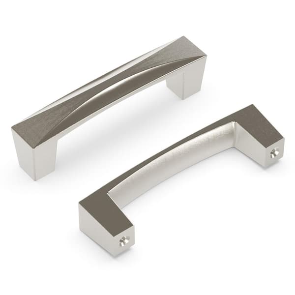 HICKORY HARDWARE Crest Collection 3 in. (76 mm) Satin Nickel Finish Cabinet Drawer/Door Pull