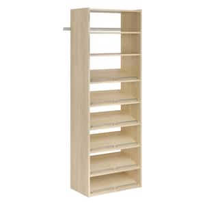 Brown Wood Shoe Tower Storage System