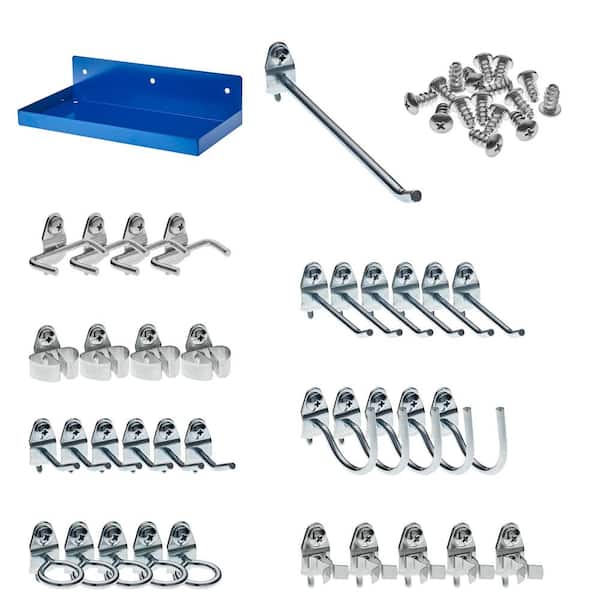 Triton Products DuraHook 36-Pieces Hook Assortment and 12 in. W x 6 in. D DuraBoard Shelf