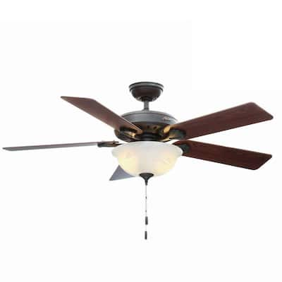 Pro's Best Five Minute 52 in. Indoor New Bronze Ceiling Fan with Light Kit