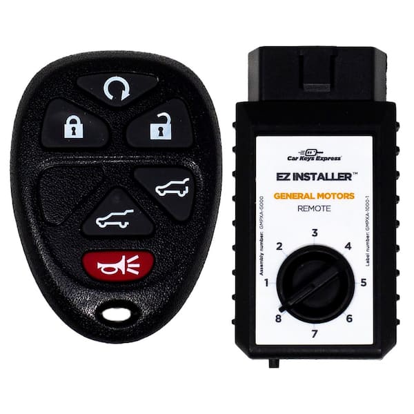 Replacement GM Remote-6 Buttons (Lock, Unlock, Panic, Hatch, Hatch Glass, & Remote Start) Includes programming device