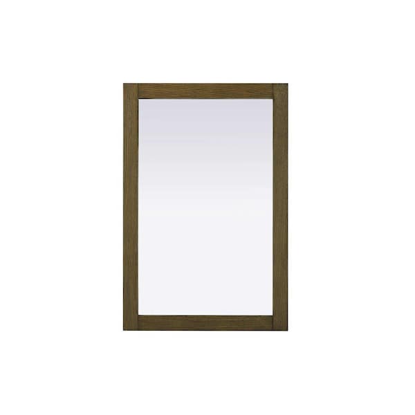 Hazel Oak 24 in. W x 36 in. H Transitional Rectangle Mirror