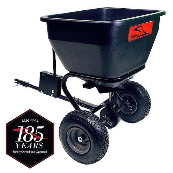 Brinly-Hardy 175 lb. 3.5 cu. ft. Tow-Behind Broadcast Spreader for Lawn Tractors and Zero-Turn Mowers