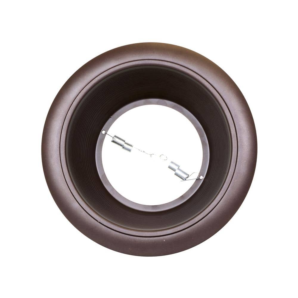 6-Inch White and Oil Rubbed Bronze Aluminum Recessed Baffle Trim