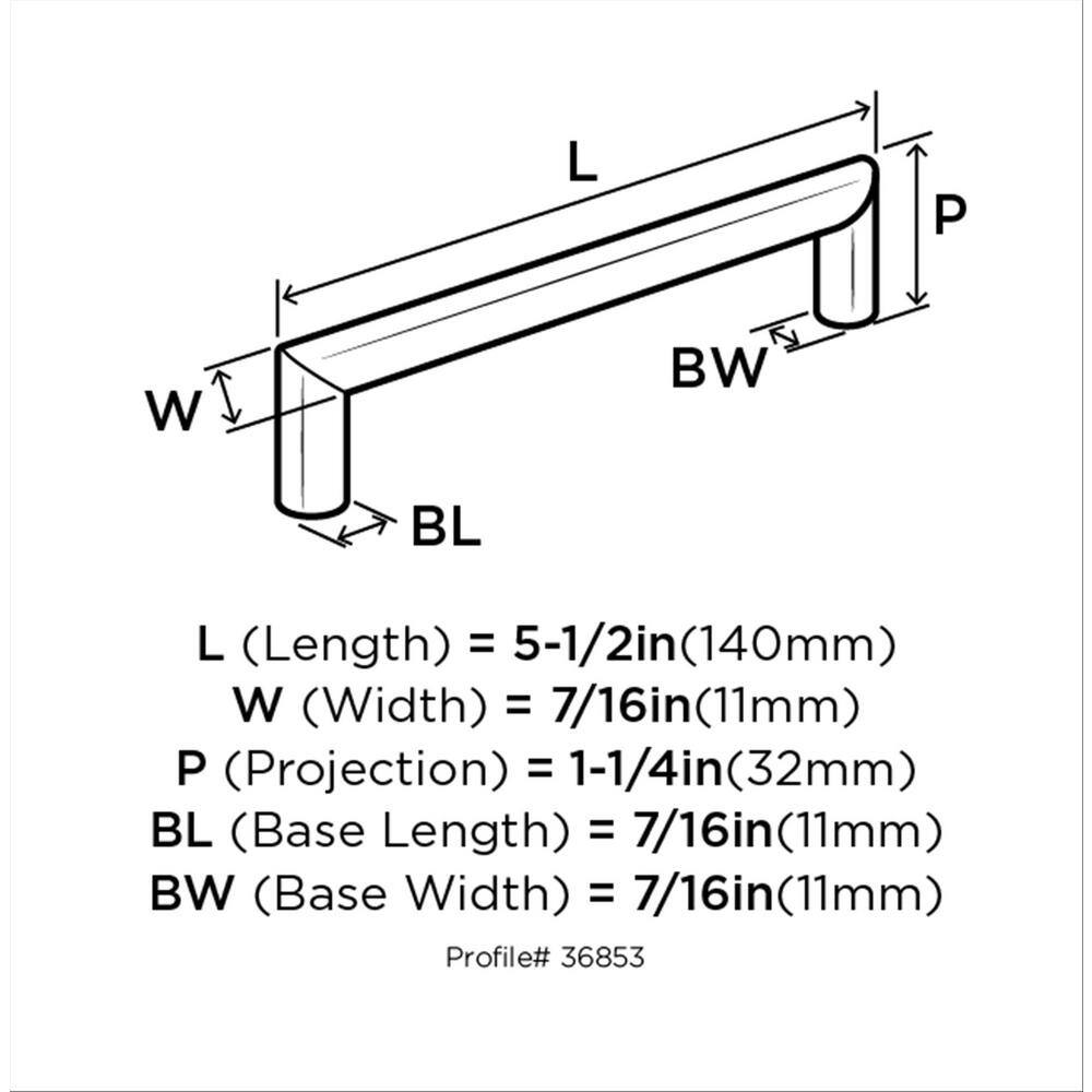 Matte Black Modern Industrial Bar Pull with Mounting Hardware