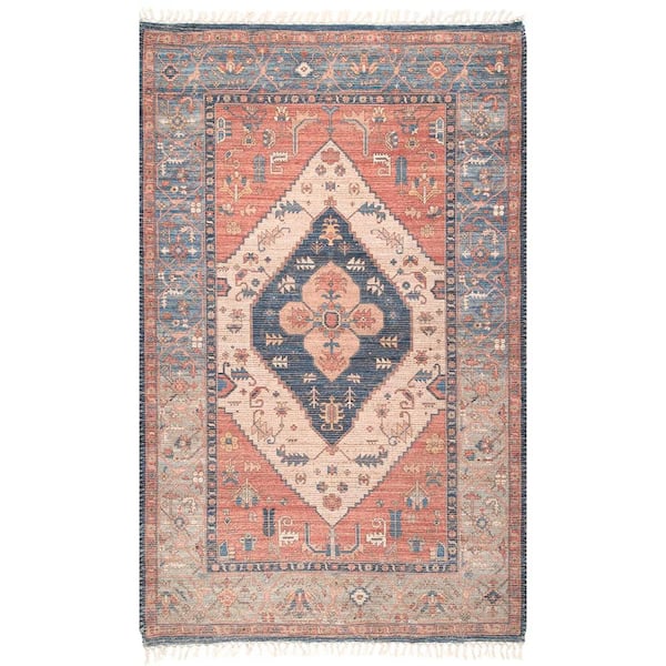nuLOOM Diandra Vintage Medallion Multi 6 ft. x 9 ft. Area Rug