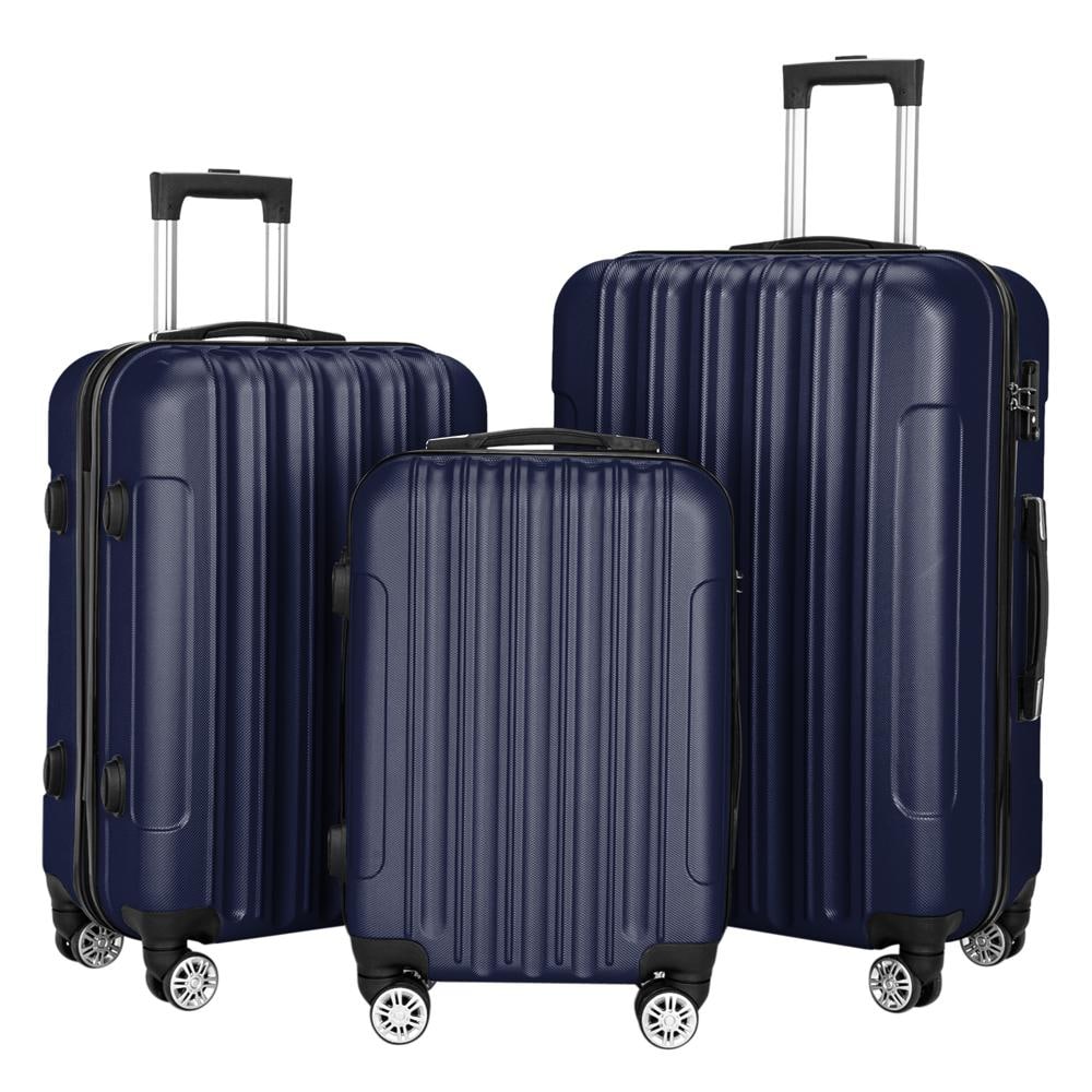 Béis The Large Check-In Spinner Luggage in Navy