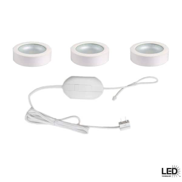 Hampton Bay LED White Puck Lighting Kit