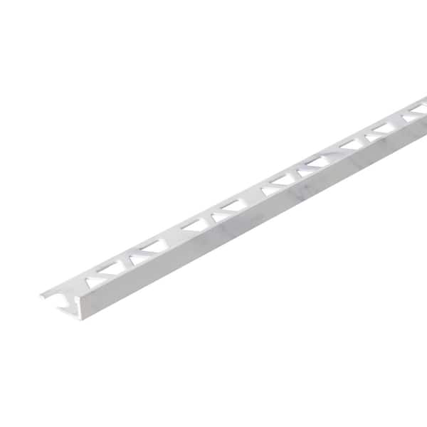 Marble Sublimated 1.13 in. W x 96 in. L Aluminum 3/8 in. Tile Edge Trim