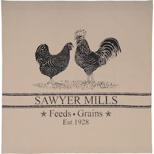 Sawyer Mill Charcoal 72 in Poultry Shower Curtain