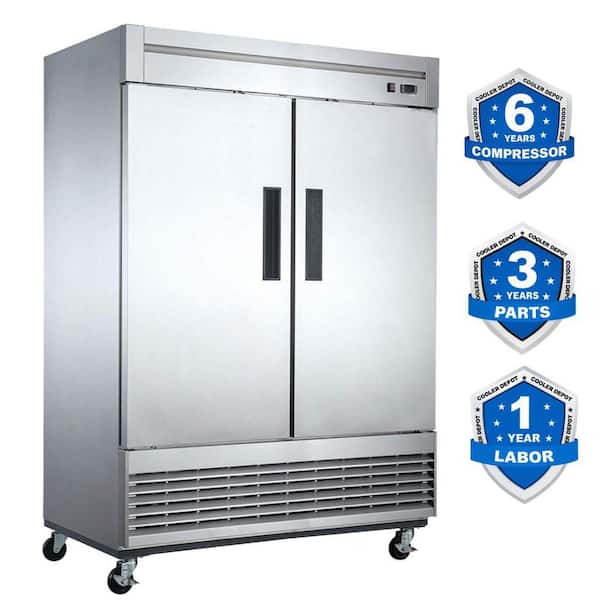 55 in. W 47 cu. ft. NSF Auto / Cycle Defrost Commercial Upright Freezer in Stainless Steel