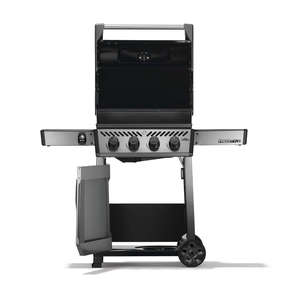 Graphite Grey Stainless Steel Propane Gas Grill with 4 Burners