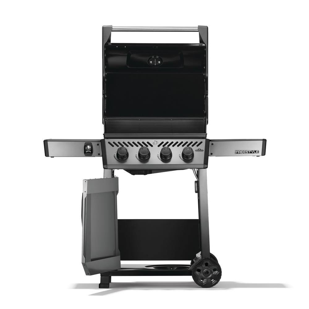 Graphite Grey Stainless Steel Propane Gas Grill with 4 Burners