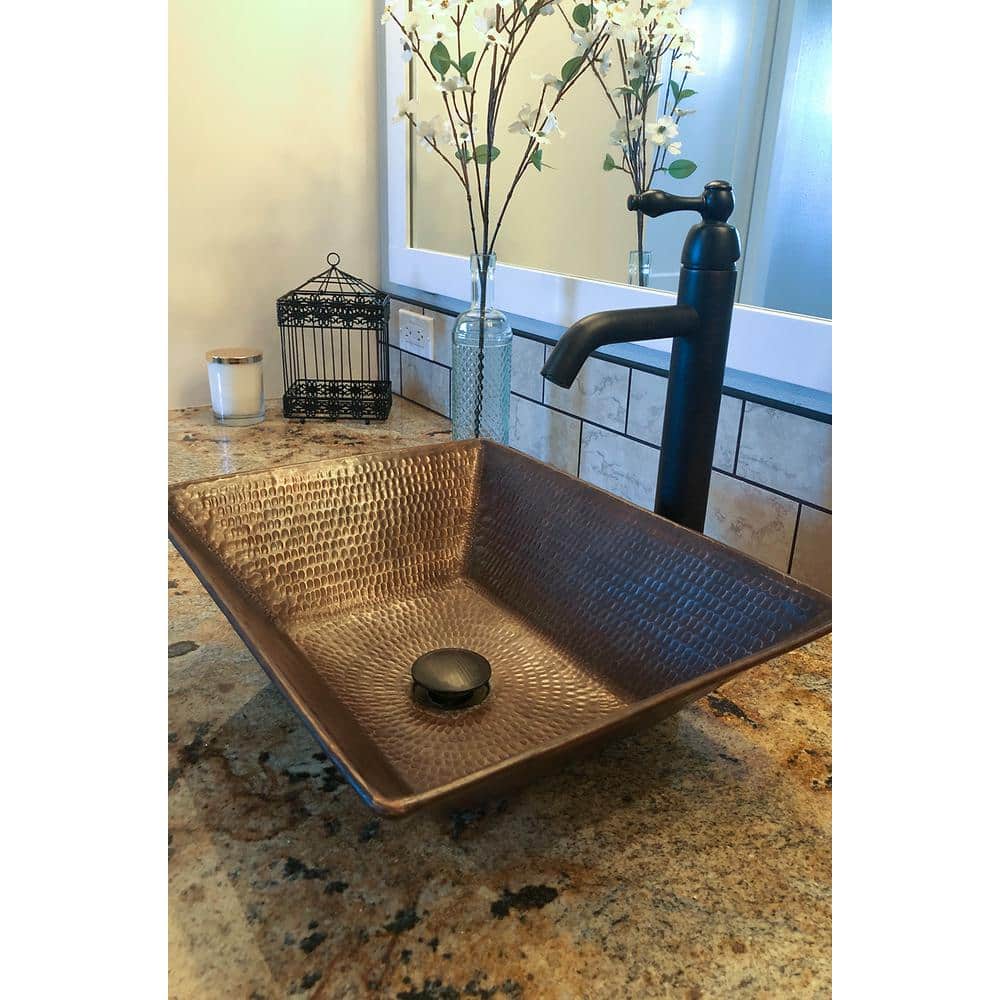 Oil Rubbed Bronze Brass Non-Overflow Bathroom Sink Drain