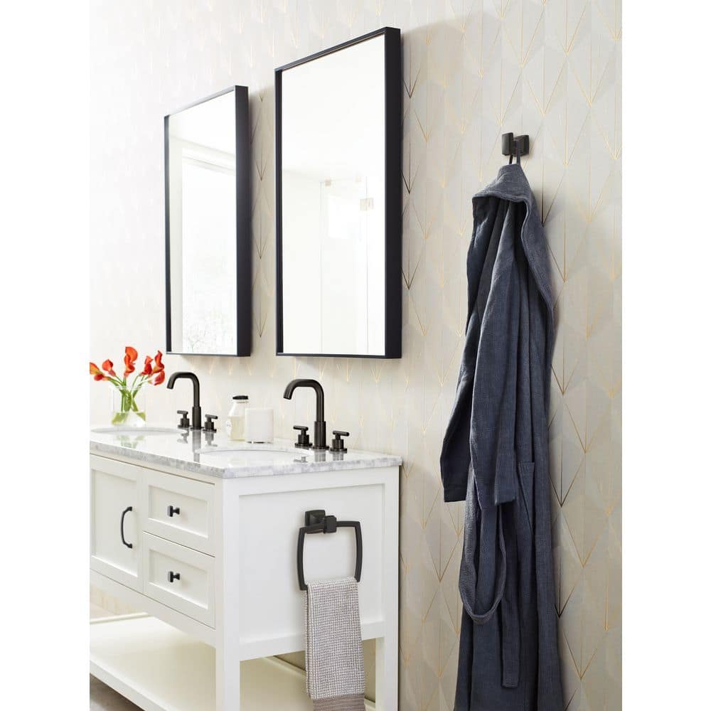 Matte Black Wall Mounted Towel Ring 6-13/16 inch