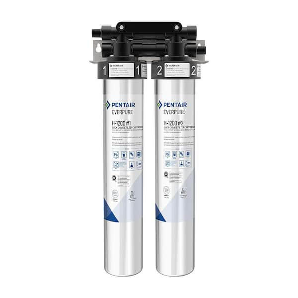 PENTAIR Everpure H-1200 Under Sink Drinking Water Filtration System in Silver