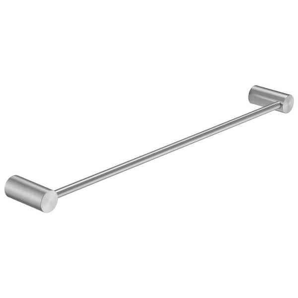 24 in. Modern Wall Mounted Single Bathroom Towel Bar Holder Rack Bath Accessories Hanger in Brushed Nickel