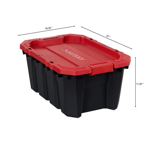 CRAFTSMAN Medium 5-Gallons (20-Quart) Black Heavy Duty Tote with Latching  Lid in the Plastic Storage Containers department at
