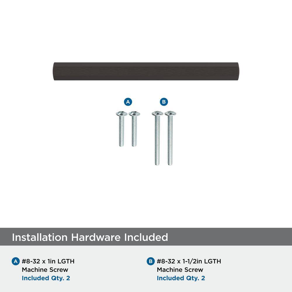 Oil-Rubbed Bronze 3-Inch Modern Cabinet Pull with Mounting Hardware