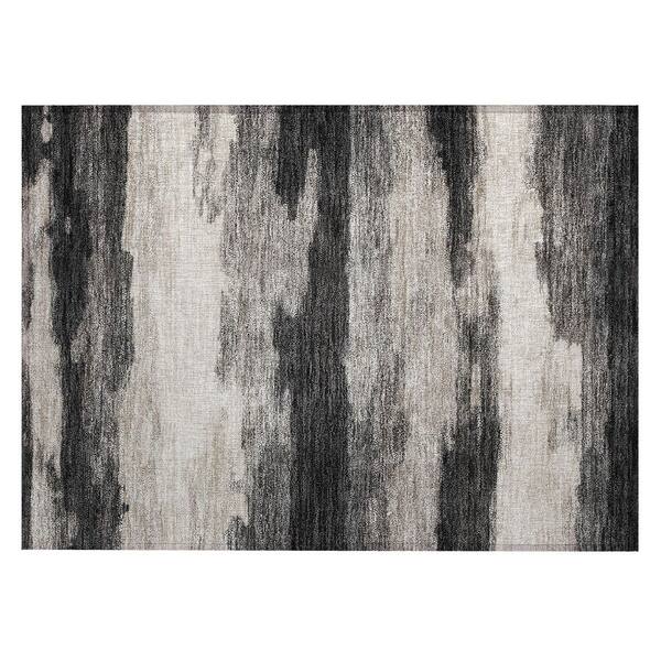 Chantille Machine Washable Indoor/Outdoor Abstract ACN2876 Black 2 ft. x 3 ft. Accent Rug