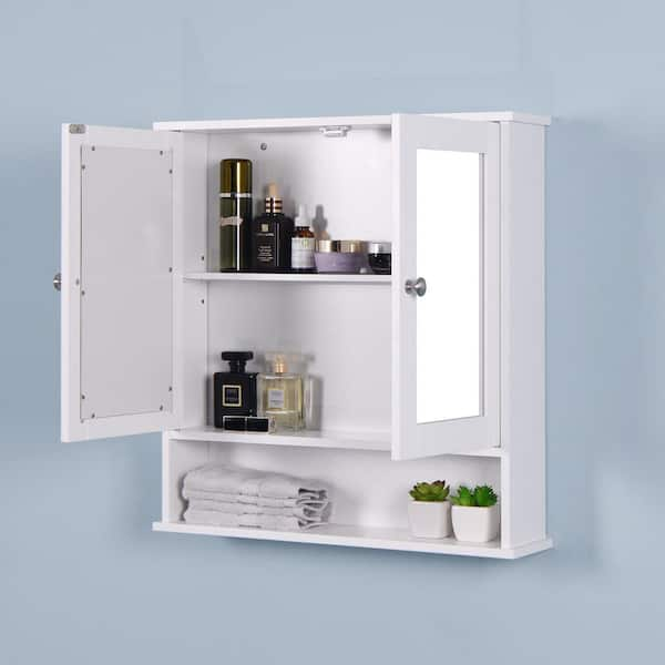 Lavish Home Wall-Mounted Bathroom Organizer - Medicine Cabinet or