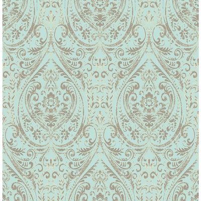 Nomad Damask Peel and Stick Vinyl Strippable Wallpaper (Covers 30.75 sq. ft.)