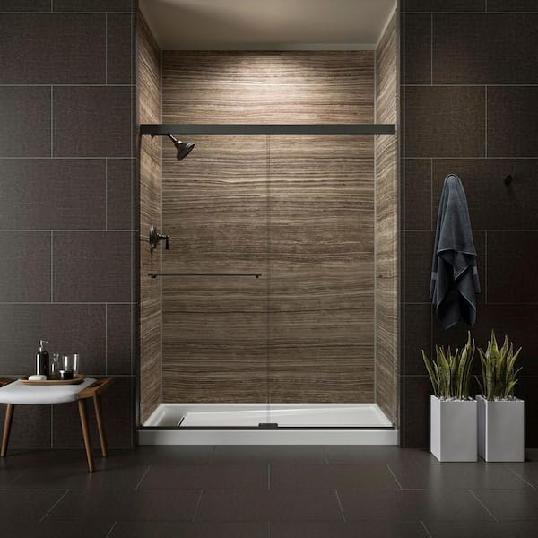 H Frameless Sliding Shower Door In, Kohler Revel Sliding Shower Door Leak