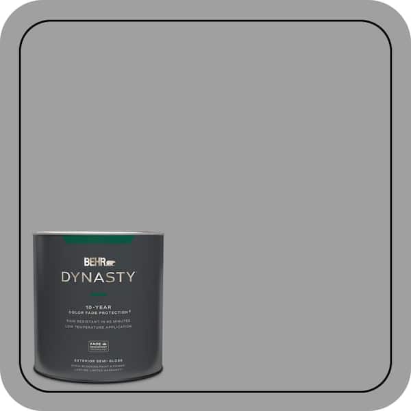 BEHR DYNASTY 1 qt. #PPU26-06 Elemental Gray Semi-Gloss Enamel Exterior Stain-Blocking Paint & Primer