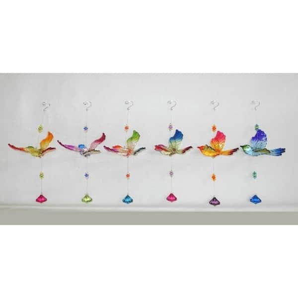 Zaer Ltd. International 5 in. Acrylic Chiackadee Ornament with Diamond Dangle in 6 Assorted Colors