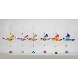5 in. Acrylic Chiackadee Ornament with Diamond Dangle in 6 Assorted Colors